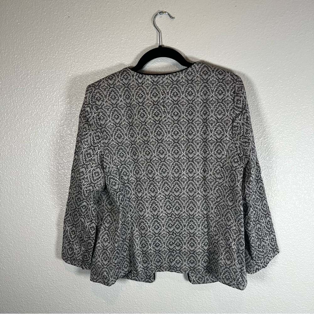 NWT Anthropologie Pleione Gray Textured Open-Front Tweed Jacket Multiple Sized - Picture 9 of 9